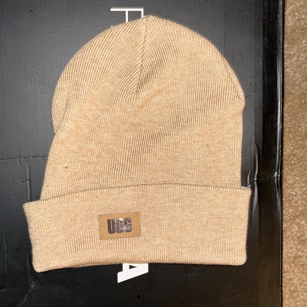 Beige Ugg Beanie